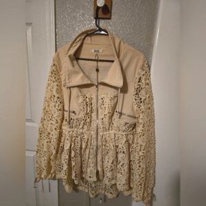 Cream Lacey Spring Jacket by Gimmicks from Buckle